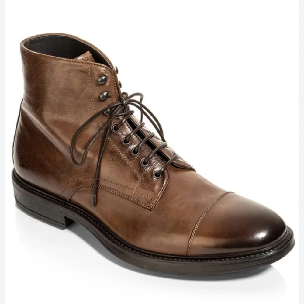 To Boot New York Adam Derrick Cap Toe Boot Italian Calf Leather Sz.10